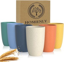 Homienly Drinking Glasses Premium Wheat Straw Unbreakable Cups - Set Of ... - $43.97
