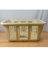Vintage Rubbermaid Laundry Basket Tan Beige No.2965 Rectangular Retro 22... - $29.99