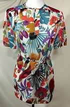 Vtg DEERE PARK FASHIONS Tunic Shirt Belt Hawaiian Tropical Birds Paradis... - £37.66 GBP