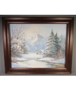 Oil Painting 8&quot; x 10&quot; Original &quot;Jamison&quot; Snowy Barn Landscape on Board F... - £110.09 GBP