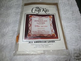Golden Bee For Better Homes All American Lover Stamped Cross Stitch Kit - Rare! - £19.98 GBP
