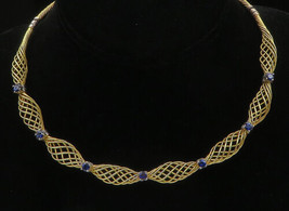 Marius Winograd 18K Gold - Vintage Blue Sapphire Twist Collar Necklace - GN038 - £2,496.58 GBP