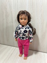Battat Lori Our Generation Adley mini 6.5” doll brown hair blue eyes floral top - £14.81 GBP