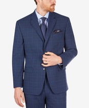 Sean John Msalisbury Men&#39;s Classic-Fit Check Suit Separate Jacket Bright... - £58.63 GBP