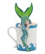 Amy Brown Nautical Fantasy Morning Bliss Pretty Mermaid In Coffee Cup St... - £31.87 GBP