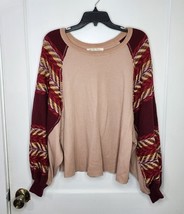 Womens We The Free People Rainbow Dreams Top Shirt Size XS Mauve / Wine - $25.00