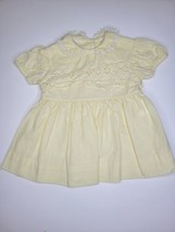 Vintage baby girl dress 1960s Yellow Glass Buttons - £7.89 GBP