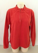 R&amp;R Sport Girls Orange Long Sleeve 1/4 Zip Up Fleece Pullover Size XL (18) - €6,87 EUR
