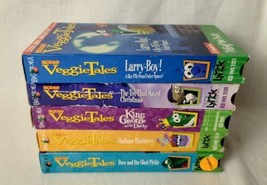 Lot Of 5 Veggie Tales VHS VeggieTales - Family Programming - Larry Boy - £17.38 GBP