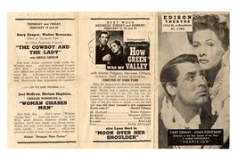 Edison Theatre 1941 Flyer Suspicion Cary Grant Gary Cooper Carole Lombard - $11.88