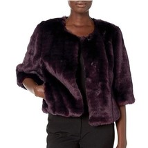 Calvin Klein Womens XL Dark Purple Faux Fur Shrug NWT CA15 - $78.39