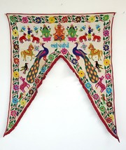 Vintage Welcome Gate Toran Door Valance Window Décor Tapestry Wall Hanging DV11 - £59.67 GBP