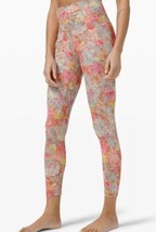 Lululemon Align Pants Size 6 Pink Floral Inflorescence Multi W5BZ0S High... - $36.13