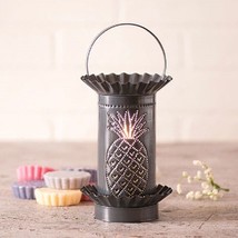 PINEAPPLE WAX WARMER Handmade Tart Burner PUNCHED TIN Scented COUNTRY WE... - $34.97