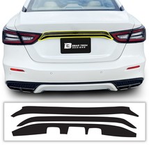 Fits Nissan Maxima 15-23 Rear Trunk Chrome Delete Cover Decal Blackout Trim - £31.84 GBP