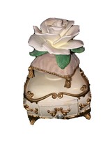 Avon Eternal Rose on Pillow Music Box with open drawer MINT - $30.95