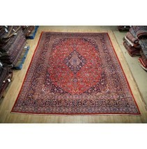 10x13 Authentic Hand Knotted Semi-Antique Wool Rug Red B-74831 * - £1,601.70 GBP