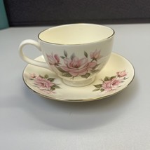 Royal Vale Tea Cup &amp; Saucer England Pink Flowers Bone China (6 Sets Available) - £7.74 GBP