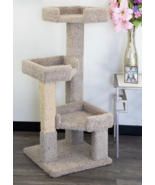 PRESTIGE 3 LEVEL SOLID WOOD KITTY TREE-FREE SHIPPING IN THE U.S. - £105.68 GBP