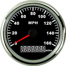 Marine Boat Auto GPS Speedometer Speed Meter Gauge 85mm 160MPH 9-32V 316L Bezel - £49.32 GBP