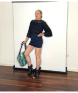 Teeny Sexy Versace Jeans Mini Skirt Denim Mini Make Offer Welcome - $376.74
