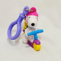 Snoopy Peanuts Keychain with Woodstock on Scooter Easter Spring 2.5" Plastronics - $14.84