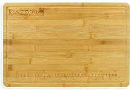 Organic Bamboo Cutting Board EXTRA LARGE with RULER and Juice Groove, 18x12inch - £23.73 GBP