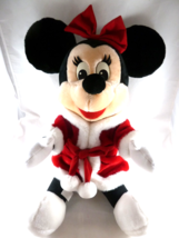 Vtg. Minnie Mouse Plush In Mrs. Santa Suit&quot; Sitting 17&quot; Sri Lanka Twill ... - £19.61 GBP