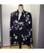 Vince Camuto Women&#39;s Size M Blouse Black White NEW - $43.42 CAD
