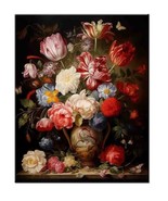 Art Print Still Life  Flowers in a Vase Oil painting Giclee on Canvas - $11.67 CAD+