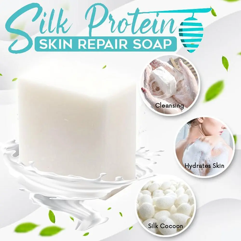 House Home Foam Goat Milk Soap Moisturizing Repair Net Acne A Control Silk Prote - £19.98 GBP