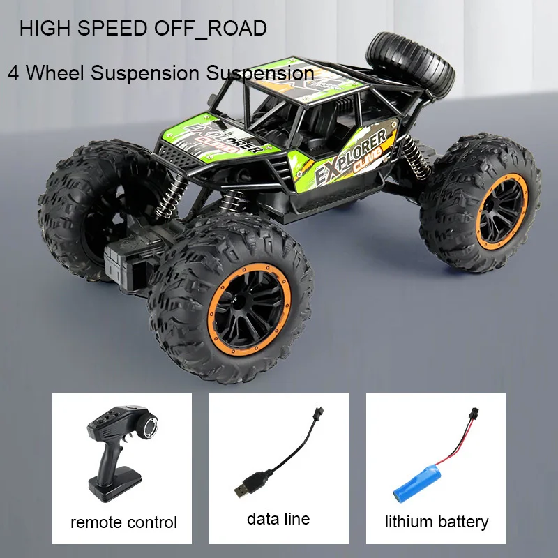 Fashion Alloy Electric Remote Control Climbing Off-road Vehicle Model Wheel Shoc - $95.65