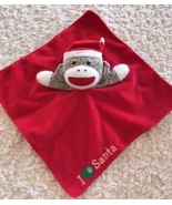 Baby Starters Sock Monkey Red Fleece I Love Santa Lovey Security Blanket... - $173.71 MXN