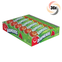 Full Box 36x Bars Airheads Watermelon Flavored Chewy Taffy Candy Singles... - $20.83