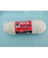 Golden T Wool Knitting Worsted Yarn 4301 White Vintage 1 Skein - $12.22 CAD