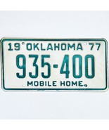 1977 United States Oklahoma Base Mobile Home License Plate 935-400 - €12,03 EUR