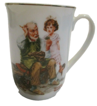 Vintage Norman Rockwell  1982 Coffee Cup Vintage Story Mug The Cobbler - £7.10 GBP