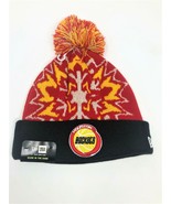 Houston Rockets Knit Beanie Hat Toque Winter Cap Cuffed Glow Flake W/Pom... - £10.34 GBP