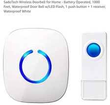 Wireless Doorbell for Home - Battery Operated, 1000 Feet, Waterproof Doo... - $7.80