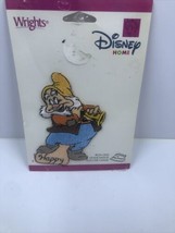 Disney Happy Patch Iron On Snow White And The Seven Dwarfs ( Happy). - £7.89 GBP