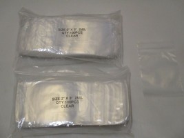 200 x 2 mil Clear Zipper Poly Bags, Reclosable Zipper Lock Bag, 2 x 3 inch - £6.31 GBP