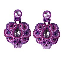 Fashion Retro Earrings Ethnic Style Jewelry Ladies Fashion Jewelry Handmade Leat - £17.90 GBP