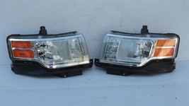 09-12 Ford Flex Halogen Headlight Lamp Lamps Set L&R - POLISHED