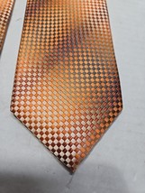 Madison Men&#39;s Necktie Burnt Orange, Checked 59&quot; L - 3 1/8&quot; W - $14.84