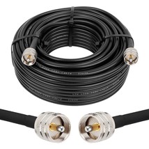 Cb Coax Cable,100Ft Rg8X Coaxial Cable Uhf Pl259 Male To Male Low Lo... - $106.99