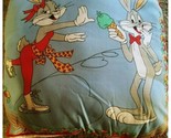 Vintage 1988 Looney Tunes Bugs &amp; Lola 20&quot;x 21&quot; Pillow - $9.69