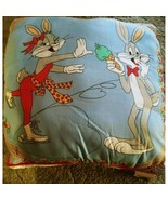 Vintage 1988 Looney Tunes Bugs &amp; Lola 20&quot;x 21&quot; Pillow - £7.60 GBP