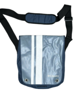 Columbia Crossbody Bag Vertical Messenger Coated Canvas Blue Adjustable ... - £16.68 GBP