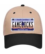 Gamecocks South Carolina Novelty Khaki Mesh License Plate Hat - £23.17 GBP