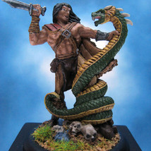 Painted Darksword Miniature Barbarian with Snake - $47.60